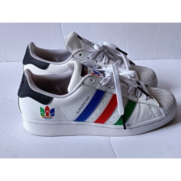 Adidas Superstar Colorful Trefoil Men\'s Size 7 Cloud White 2020 FU9521